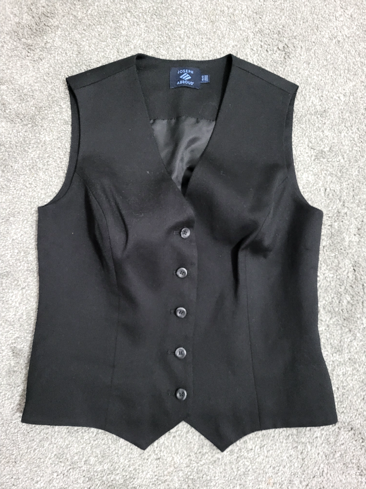Joseph Abboud Black Vest Size 6 - photo 2