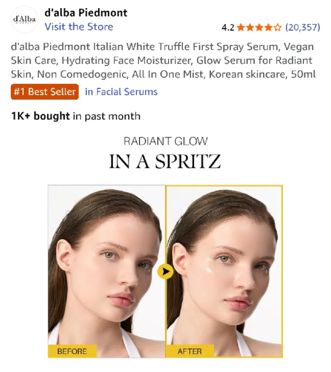 (NEW))d'Alba White Truffle Spray Serum 50ml (Korean skincare) image indicator(3)