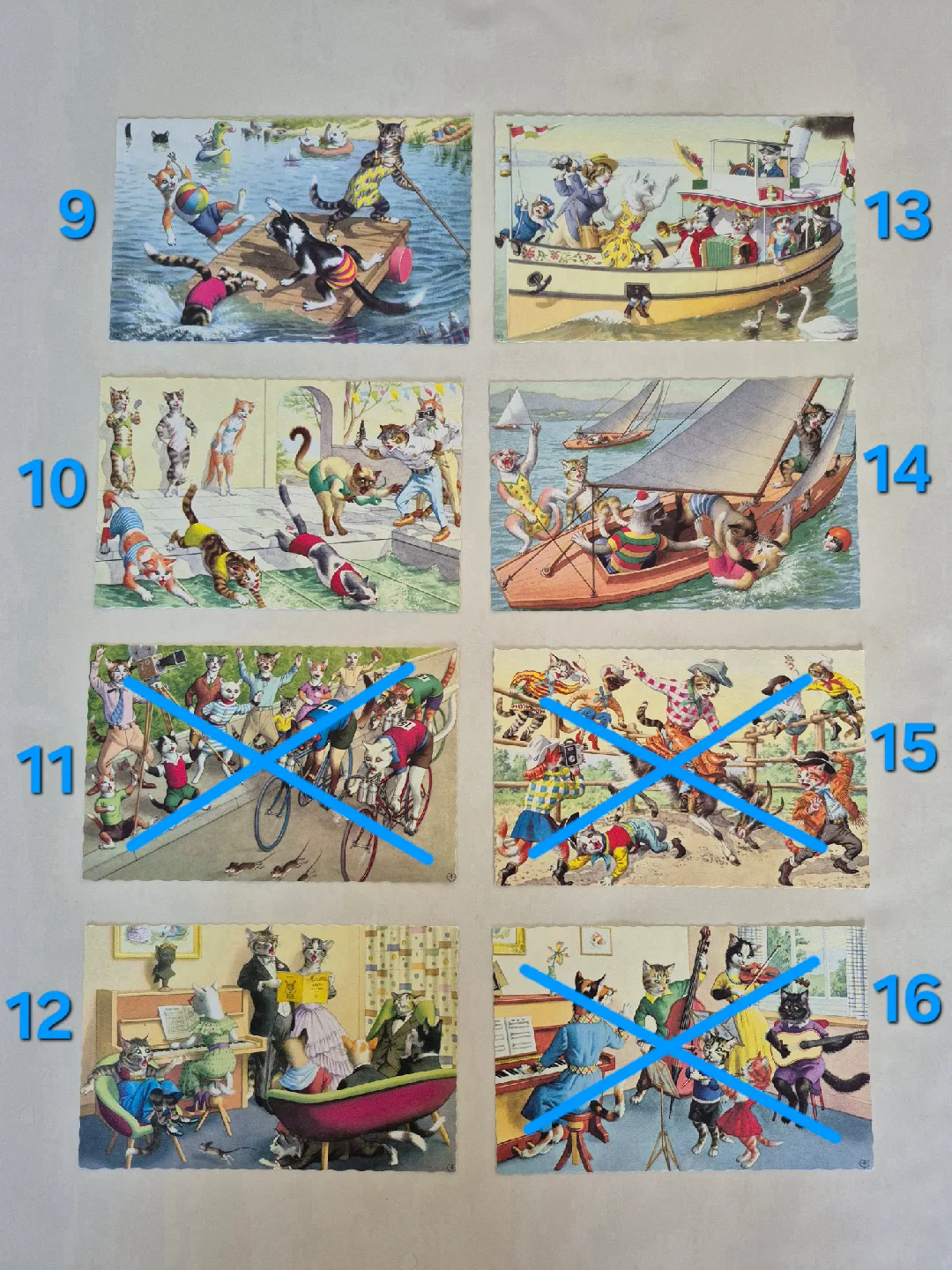 Vintage Cat Postcards from the 1940s-1950s (Alfred Mainzer) image indicator(5)