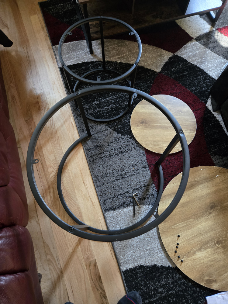 Walnut Nesting Coffee Table Set - Like New! - photo 4