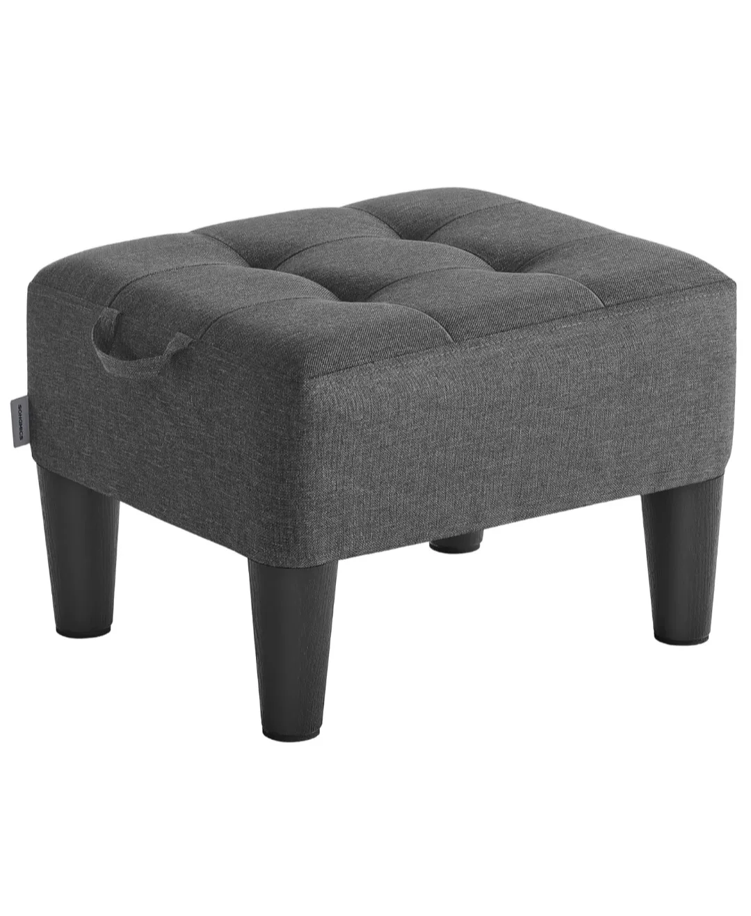 SONGMICS Grey Fabric Ottoman Foot Rest Stool thumbnail