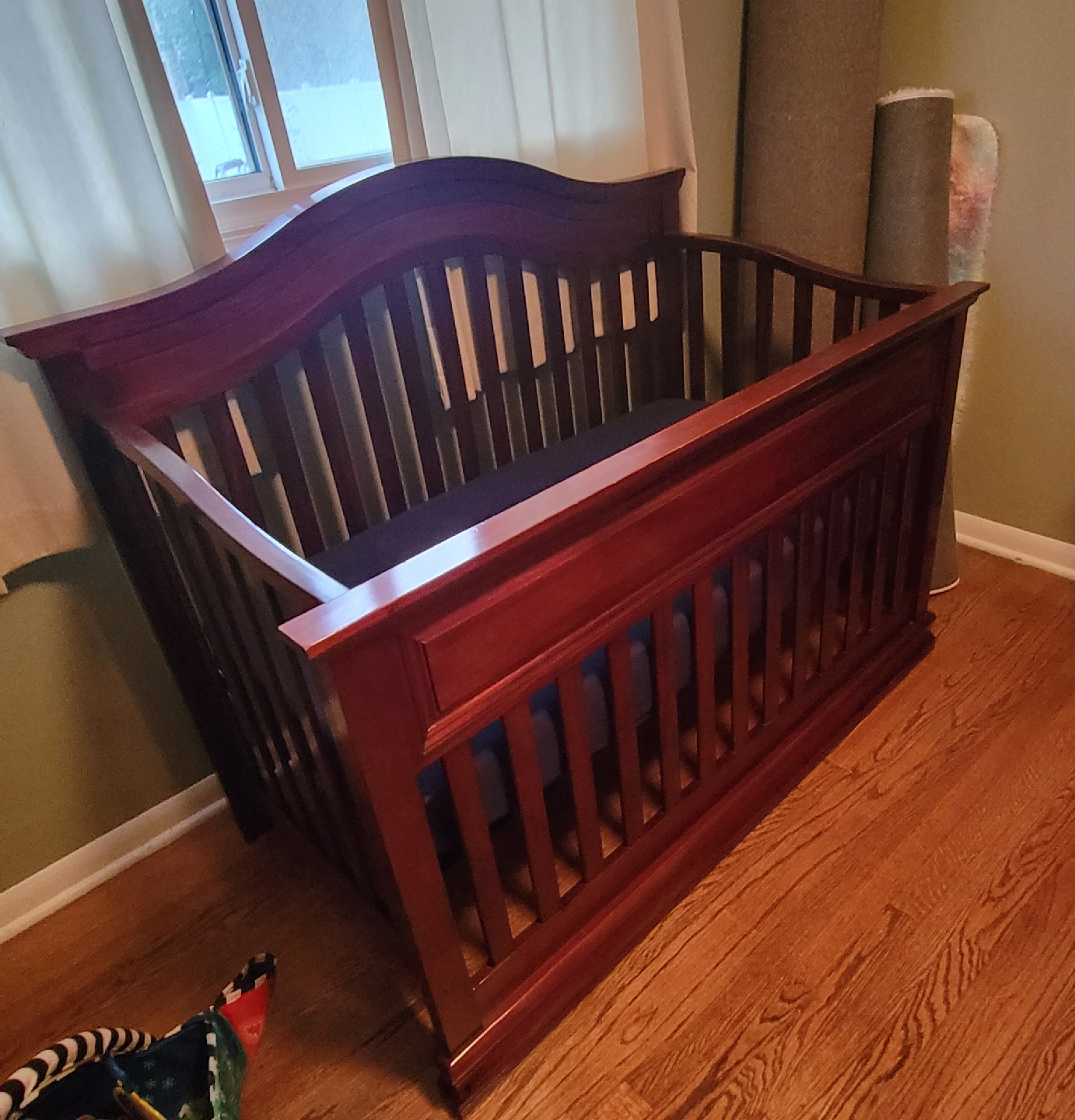Wooden Crib and Dresser Set