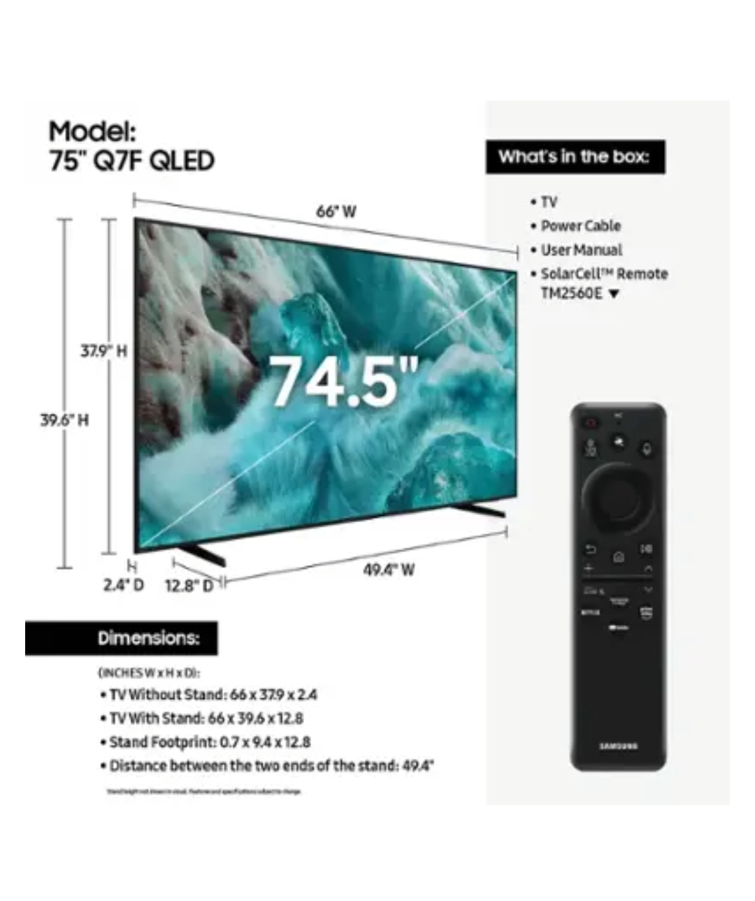 SAMSUNG 75"  QLED Q7F Samsung Vision AI Smart TV (2025 Model) - photo 3