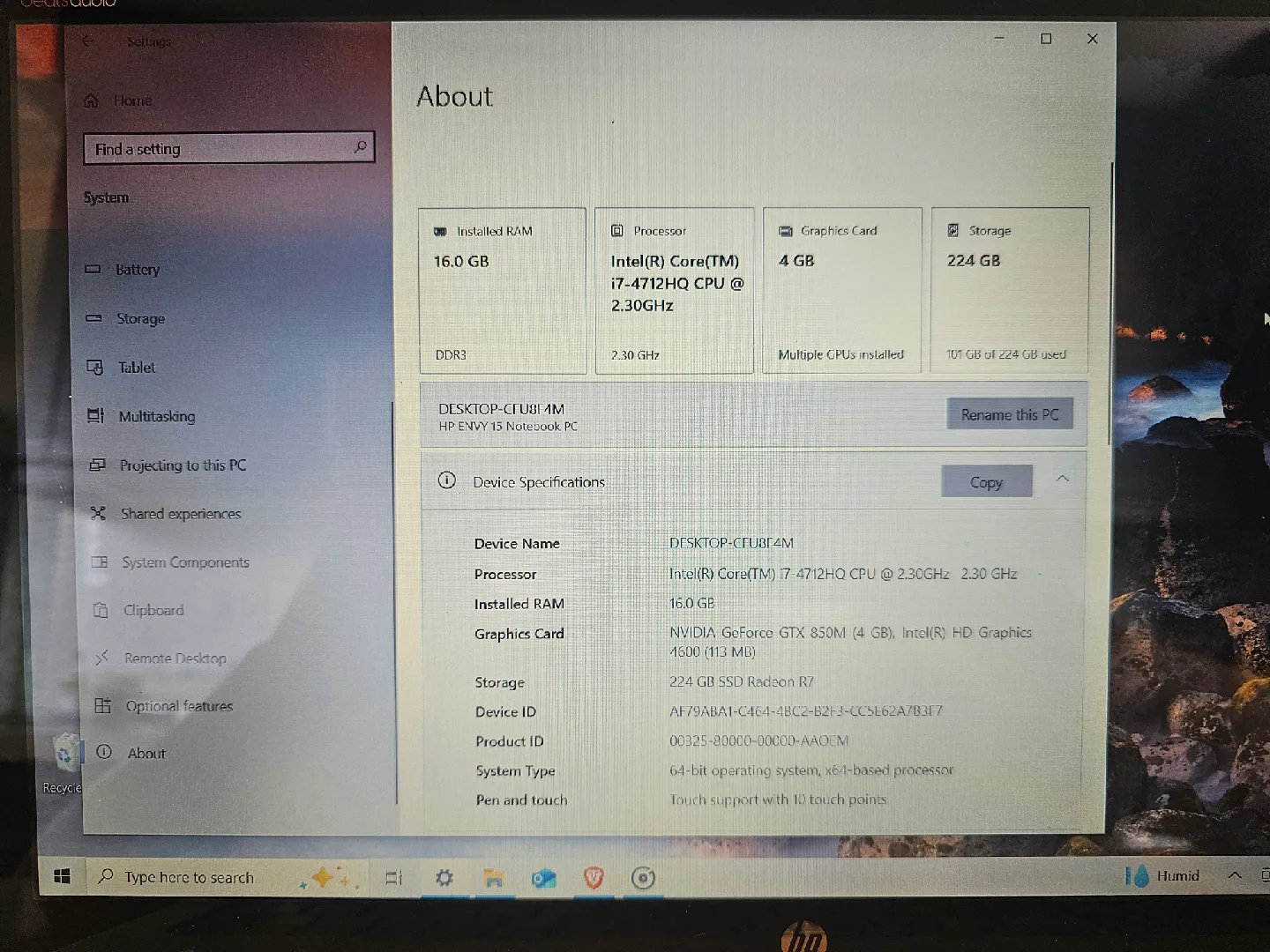 HP ENVY 15 Notebook PC (can negotiate) image indicator(2)