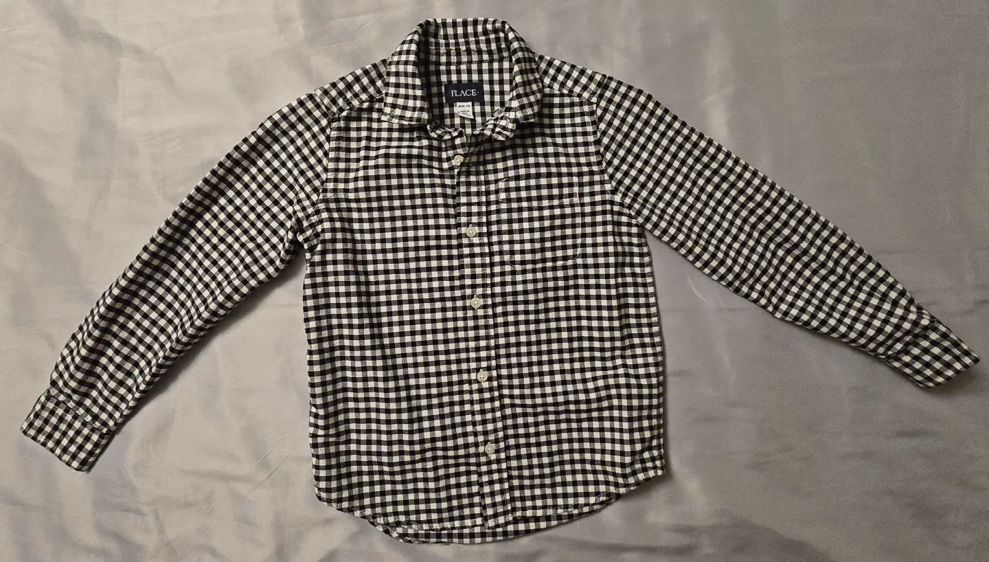 Boys Black & White Checkered Shirt! Size 7 / 8 thumbnail