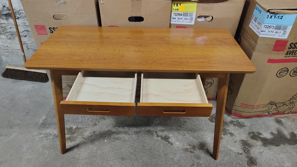 Wooden Desk with Two Drawers image indicator(2)