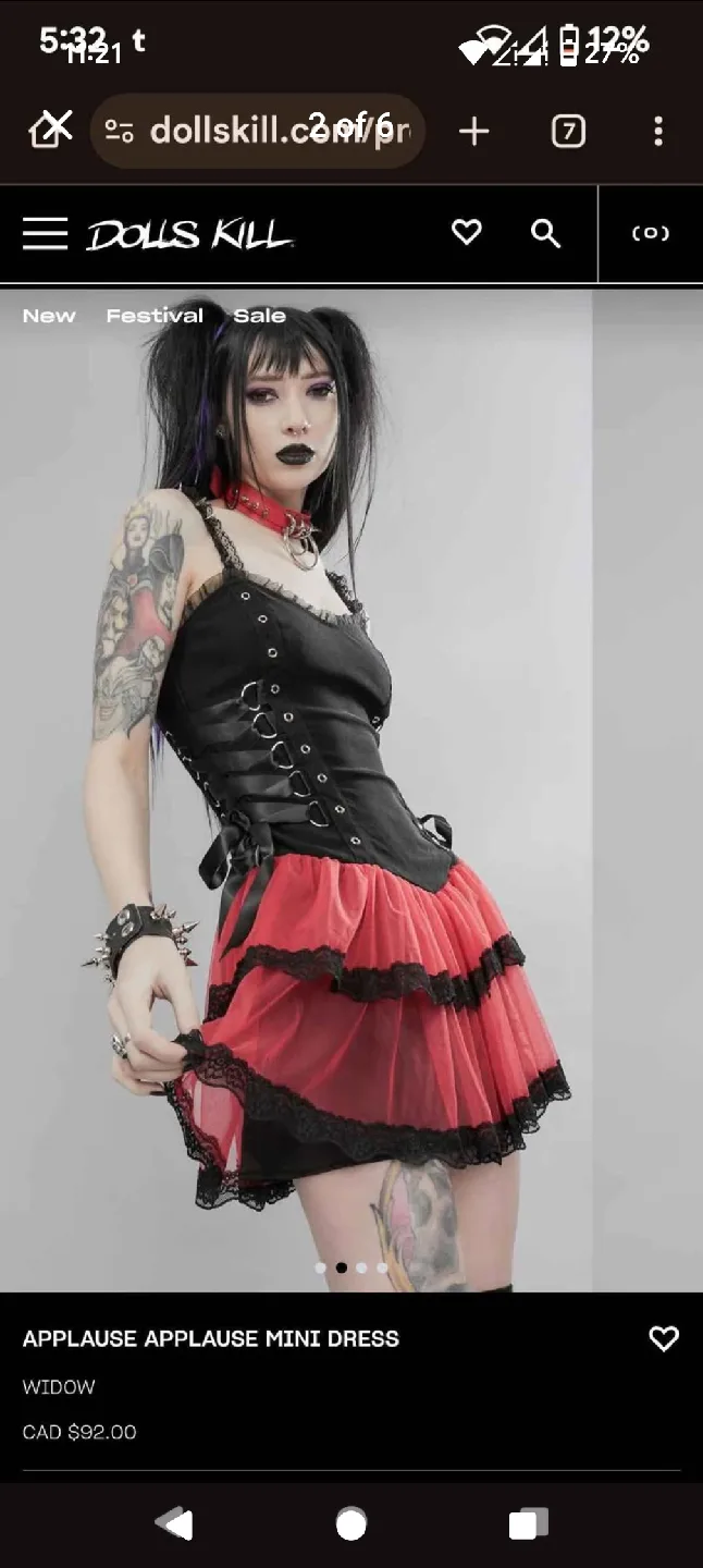 Dollskill Widow Mini Dress image indicator(2)