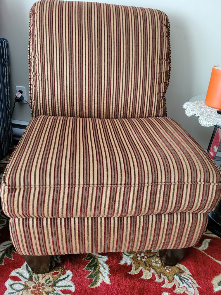 Striped Accent Chair - photo 3