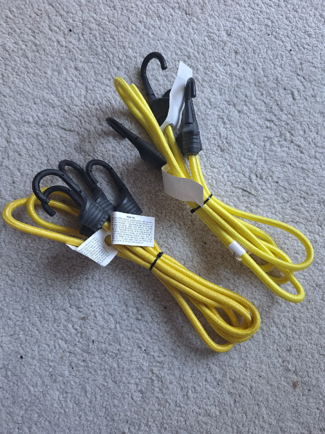 NEW Yellow Bungee Cords - 2 Sets of 2 thumbnail
