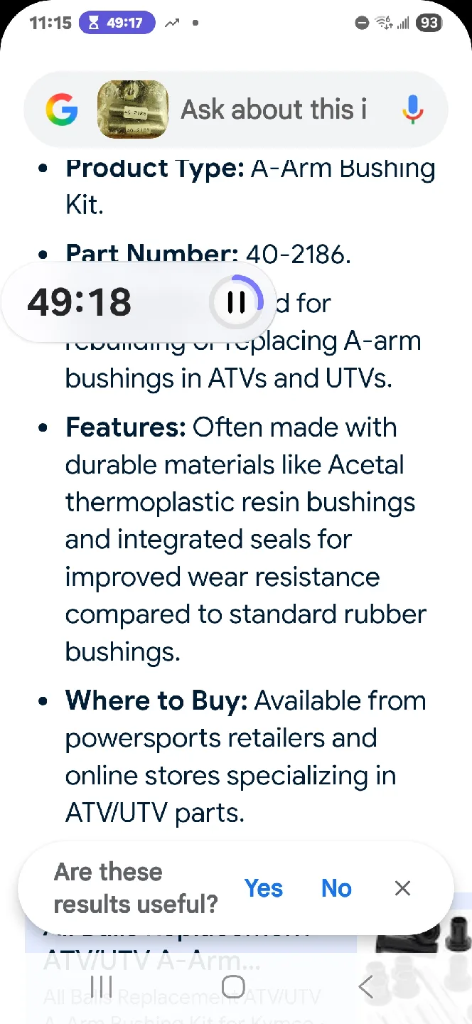 All Balls Racing A-Arm Bushing Kit 40-2186 image indicator(5)