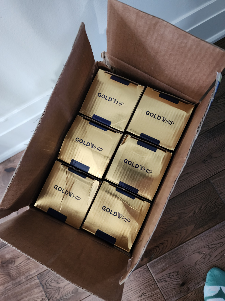 Box of 6. GoldWhip N2O 700 Series  whipped cream charger tanks - photo 4