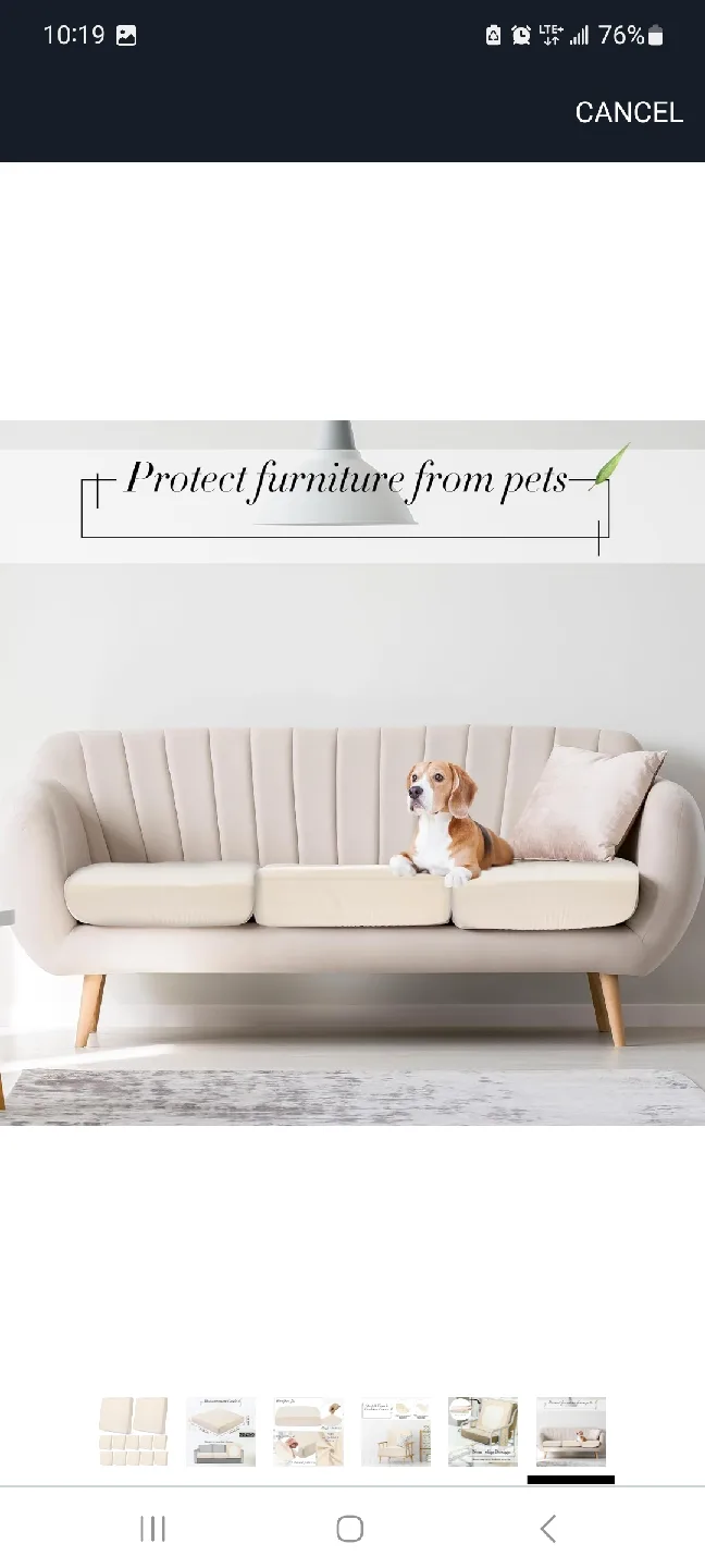 Newwiee Beige Sofa Cushion Covers (20-27 Inch) image indicator(6)