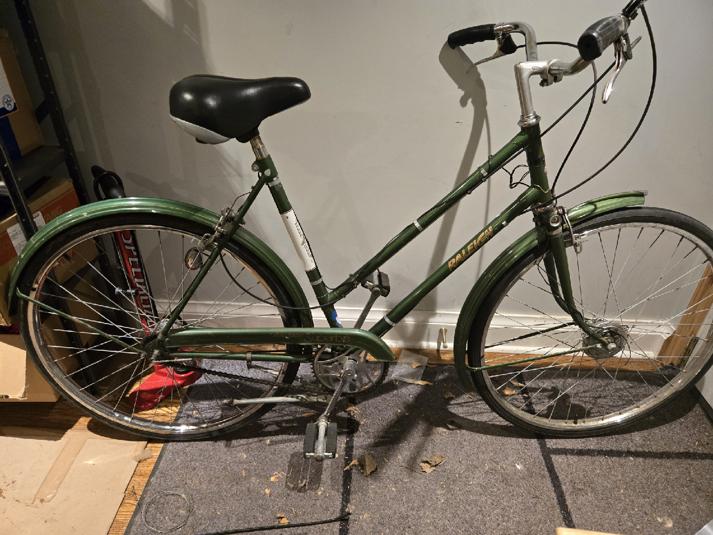 Raleigh Superbe Green Bicycle