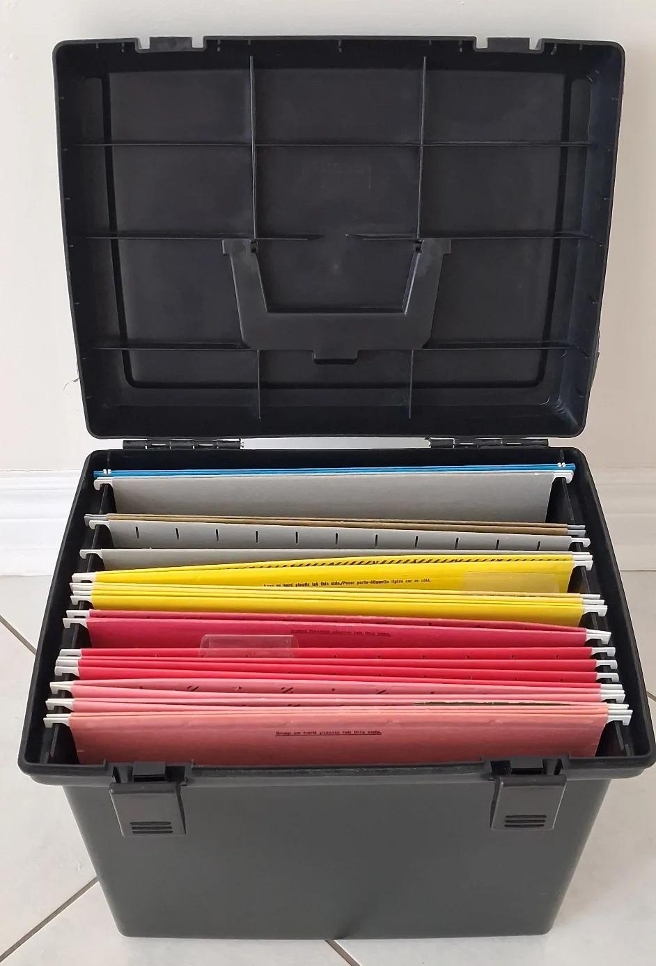 Black Plastic File Storage Box image indicator(3)