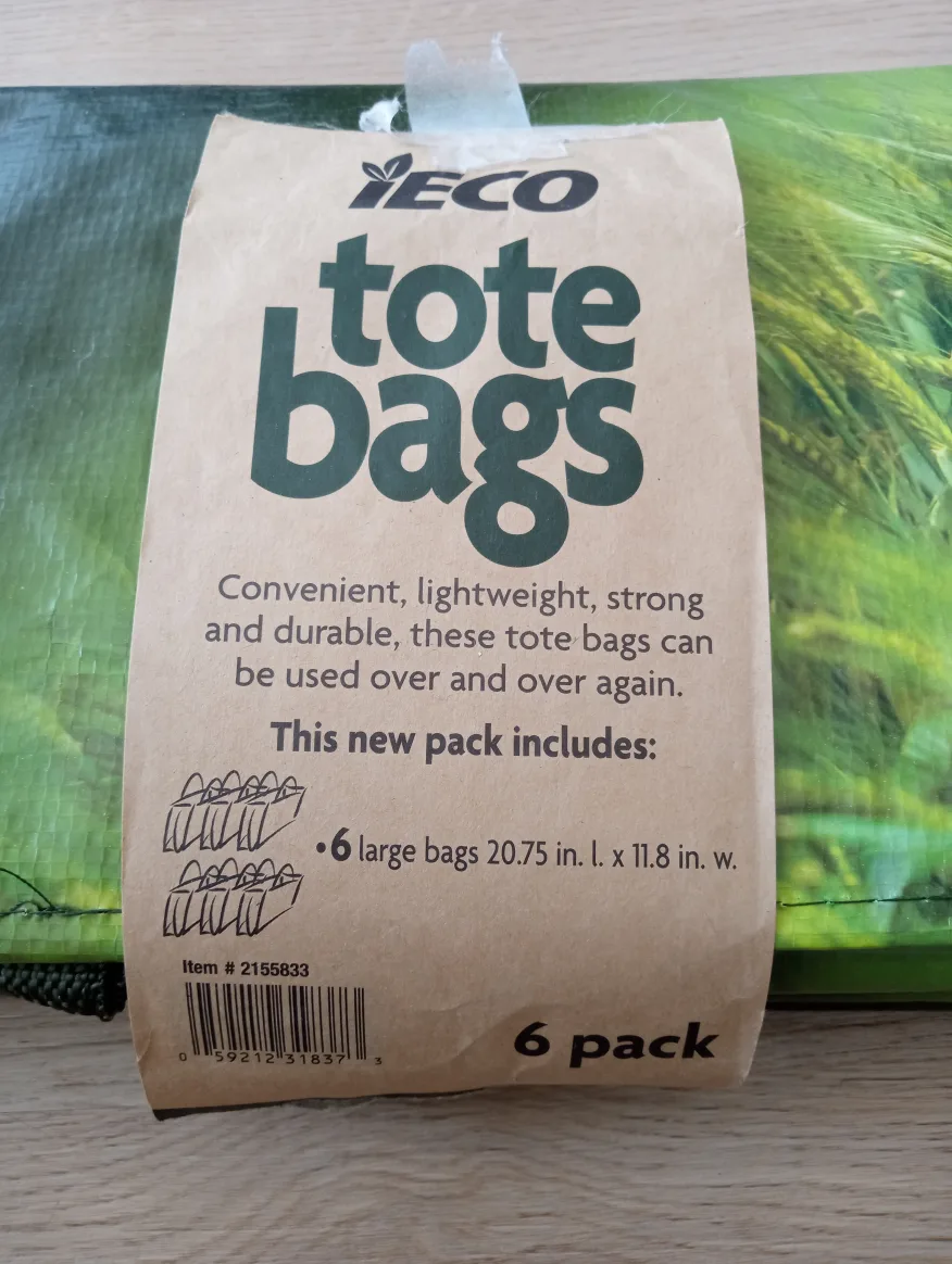New shopping tote bags pack of 6, $15. thumbnail