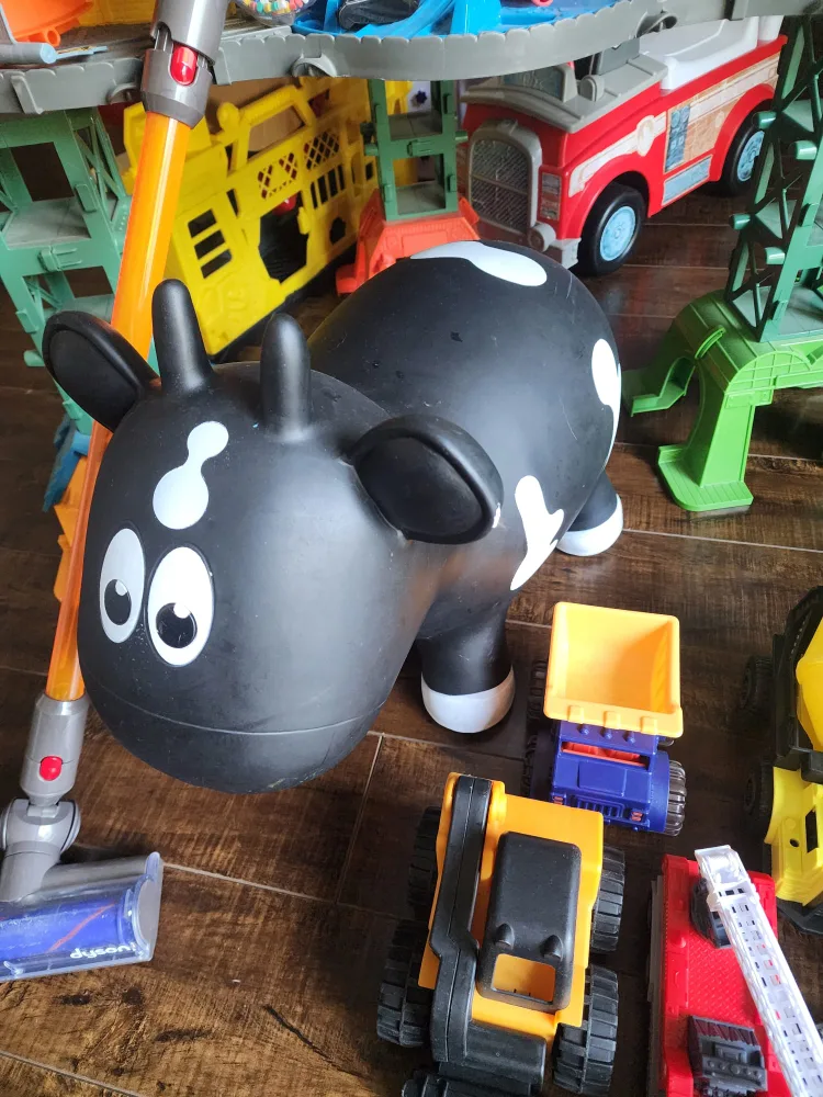 Bouncy Cow Toy - Black & White thumbnail