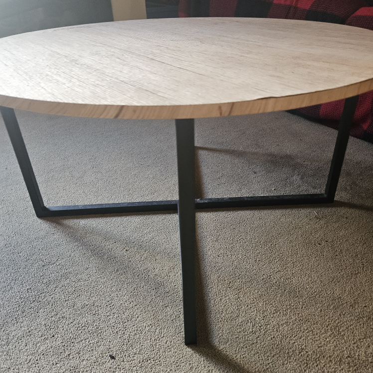 Round Coffee Table - Wood & Metal - photo 2