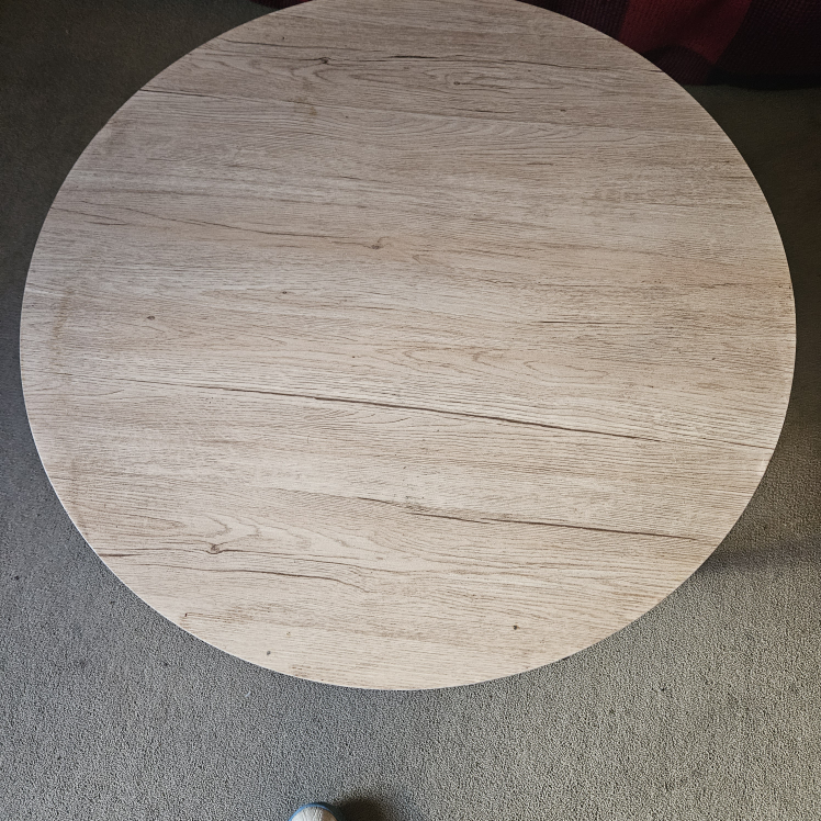 Round Coffee Table - Wood & Metal - photo 3