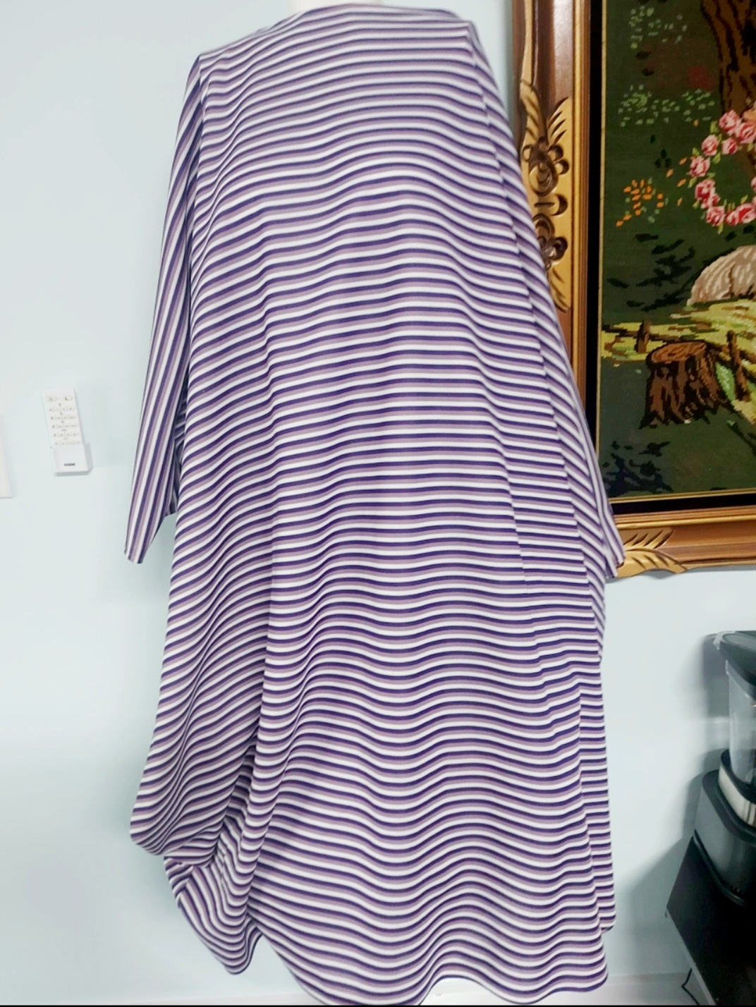 Striped dress asymmetrical