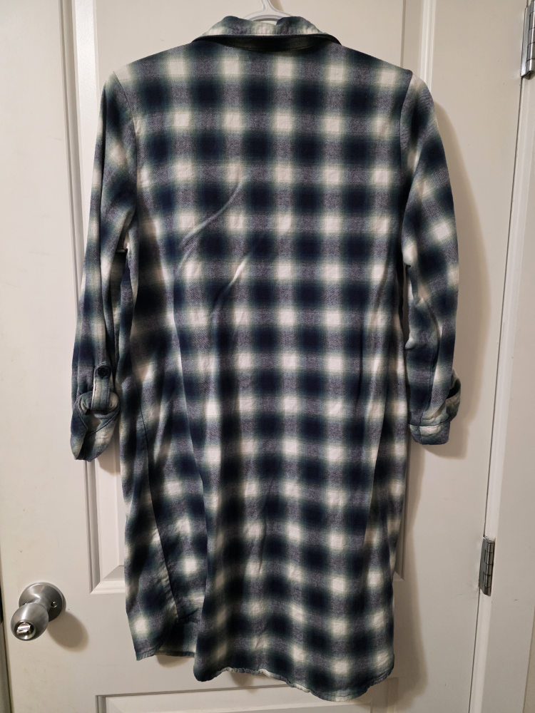 Flannel Plaid Shirt Dress - photo 2