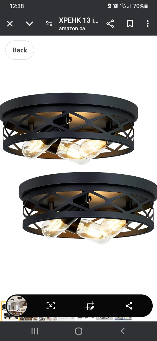 2 Pack Flush Mount Ceiling Light for Kitchen Entry image indicator(7)