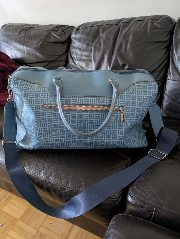 Anne Klein blue patterned duffel bag - photo 2