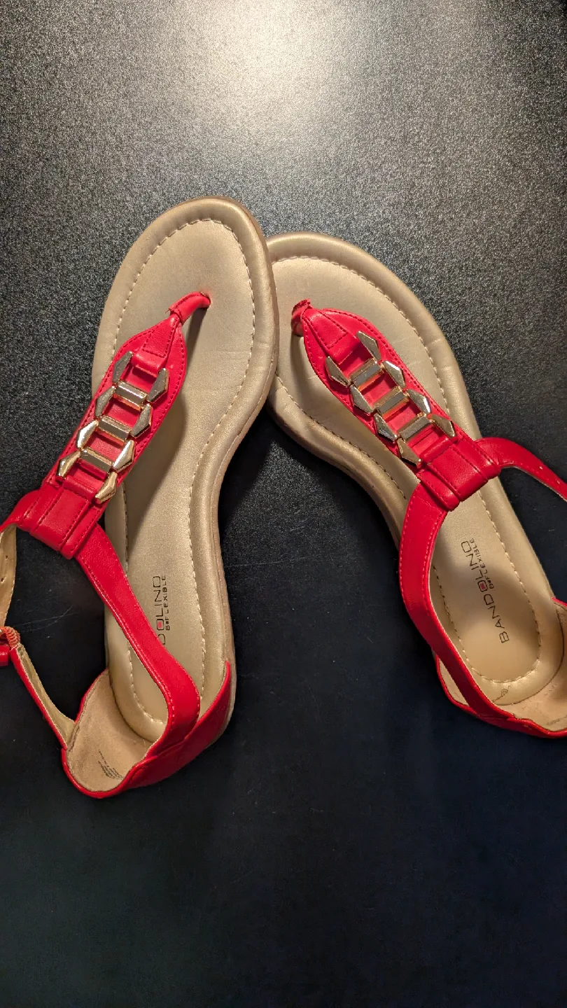 Bandolino Red Sandals - Size 8.5 thumbnail