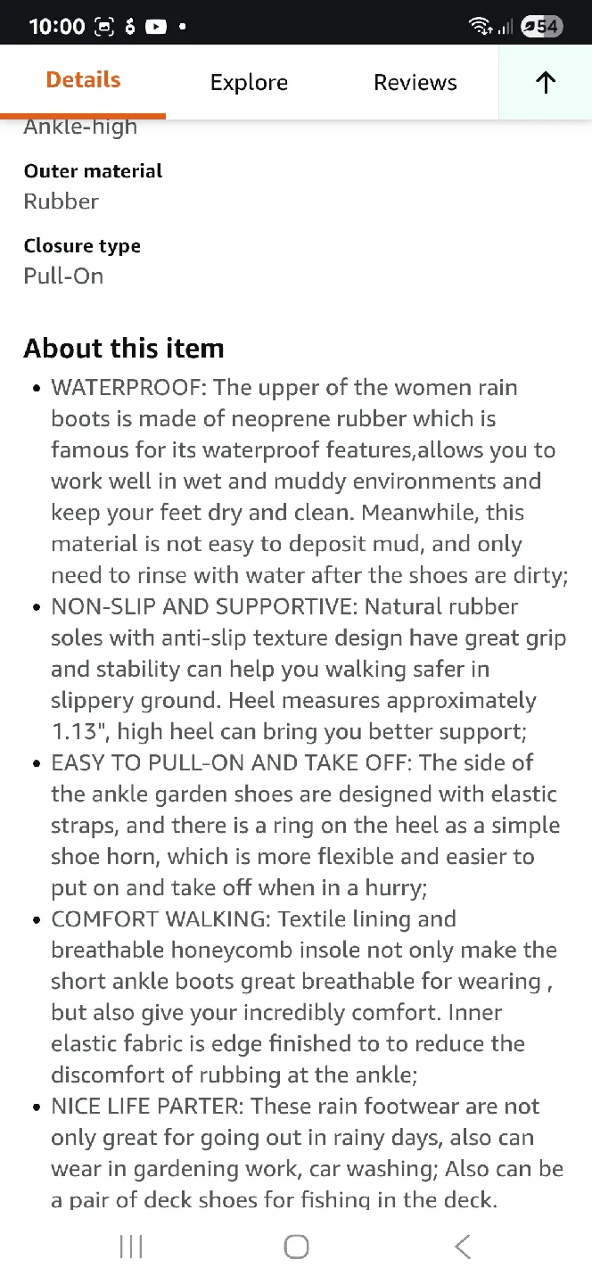 Jollywalk Ankle Rain Boots - Size 6.5 image indicator(5)