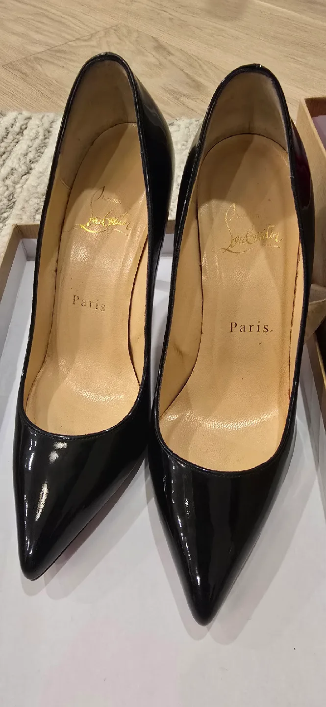 Christian Louboutin Black Patent Leather Heels thumbnail