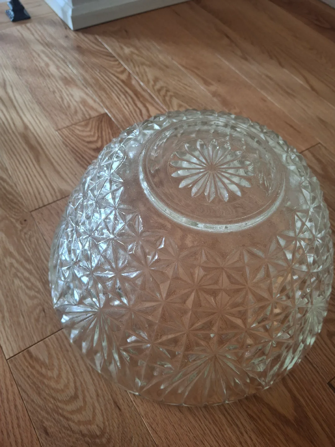 large vintage glass fruit bowl thumbnail