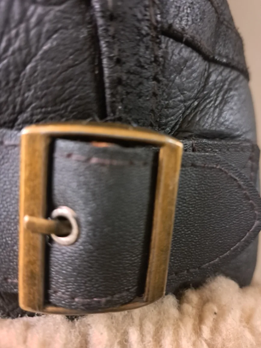Shearling Leather Bomber Jacket image indicator(3)