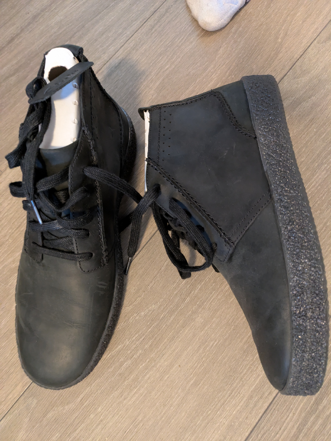 Clarks Men's 10.5 Streethill Black Leather Ankle Boots - photo 2