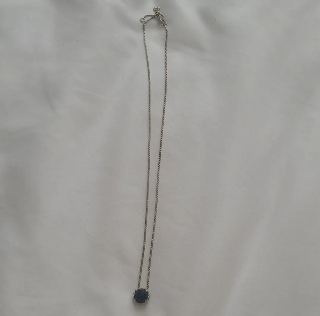 David Yurman Black Onyx Silver Necklace image indicator(2)