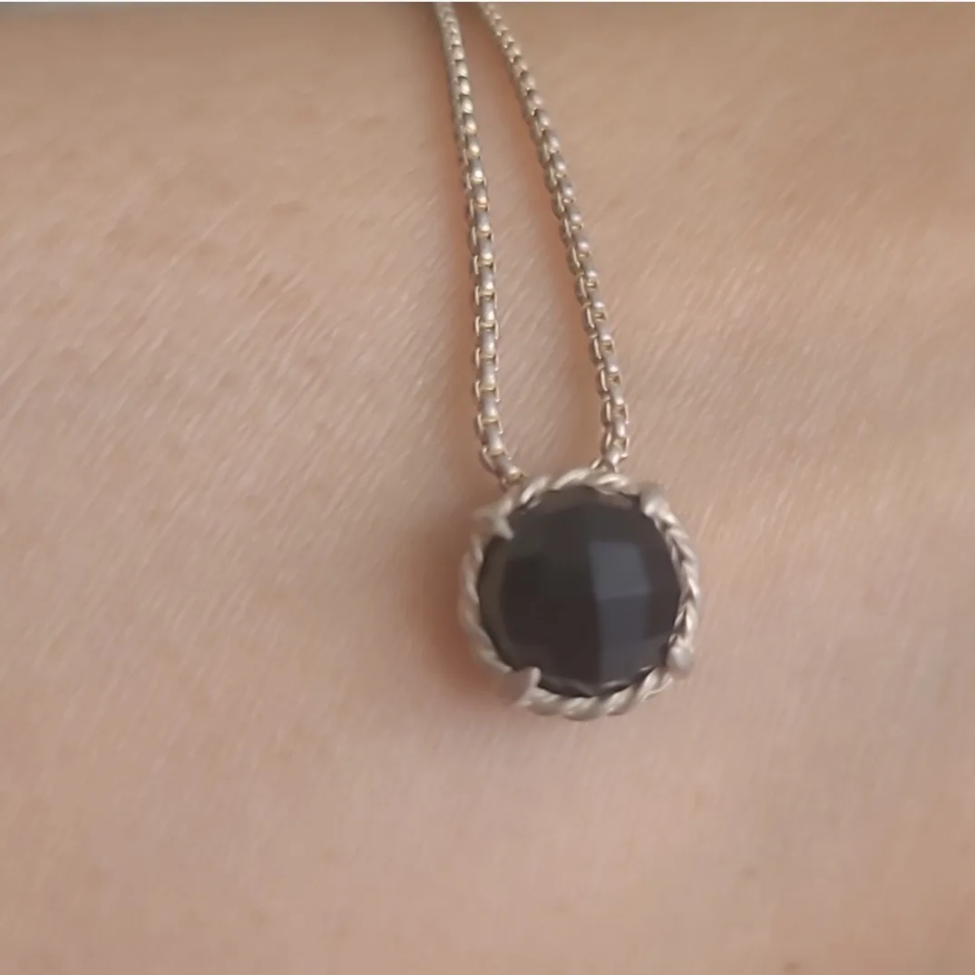 David Yurman Black Onyx Silver Necklace image indicator(6)