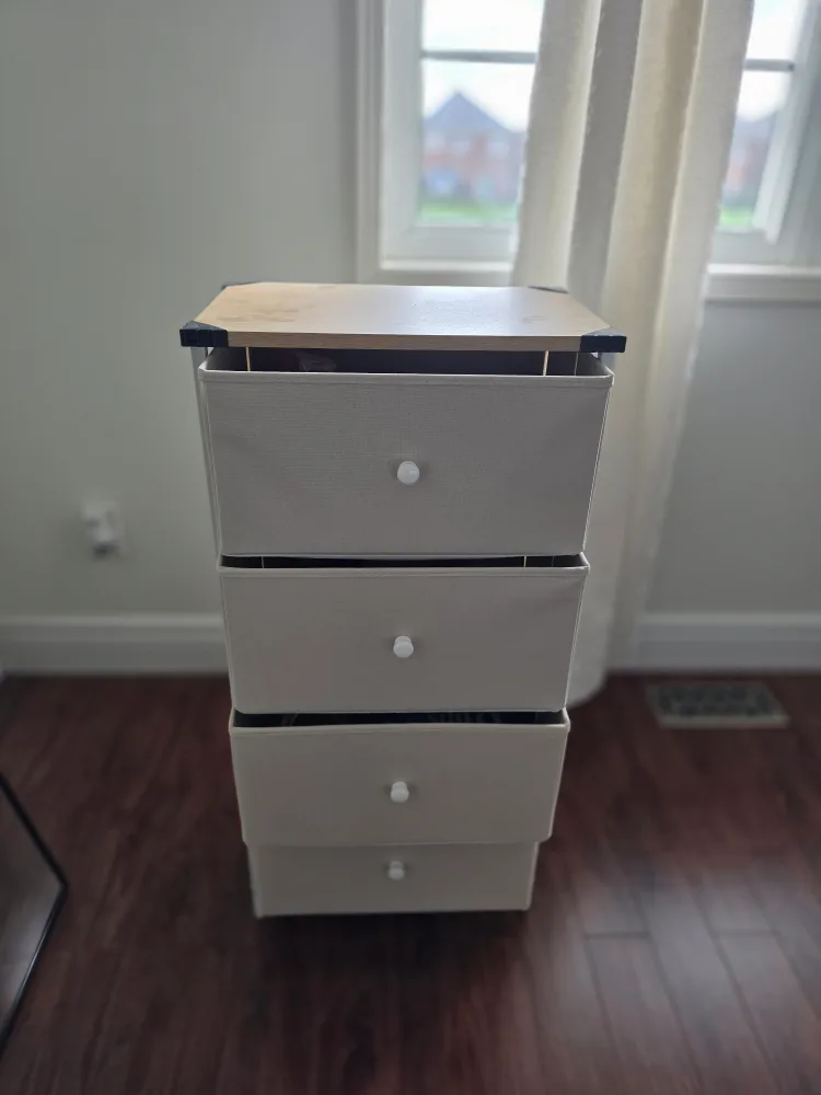 SONGMICS 4-Drawer Dresser, White image indicator(2)