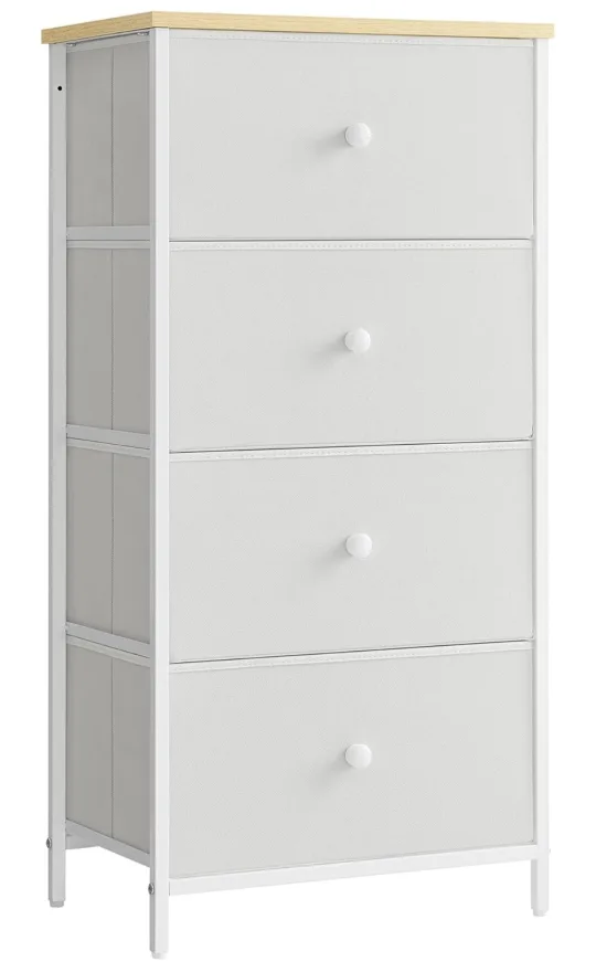 SONGMICS 4-Drawer Dresser, White image indicator(3)