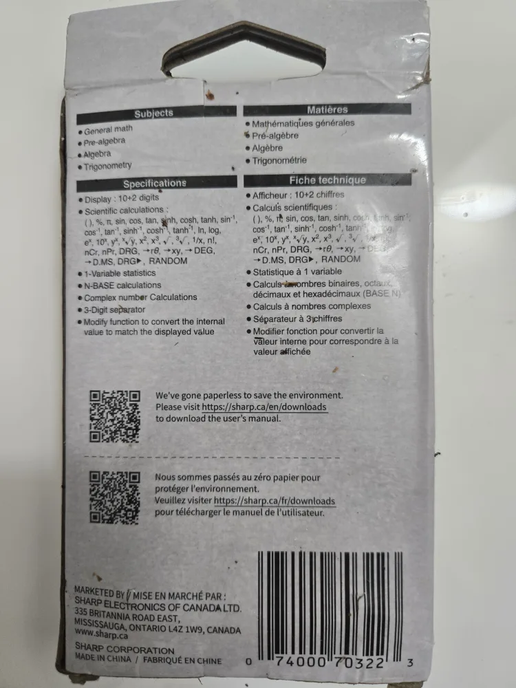 AI Analyzer:  Sharp Scientific Calculator image indicator(2)