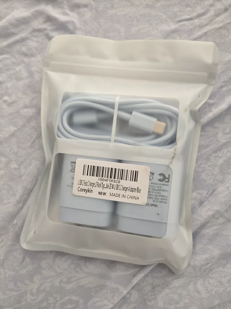 New Coreykin USB C Fast Charger 2-Pack - Blue thumbnail