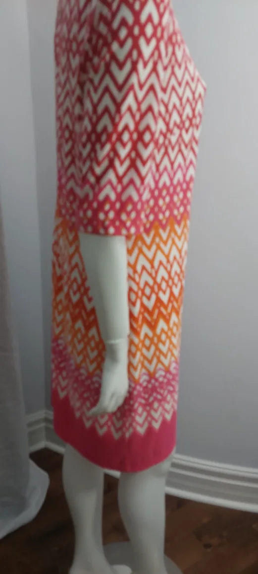 NEW - Eliza J Dress - Orange, Pink, White Pattern image indicator(7)
