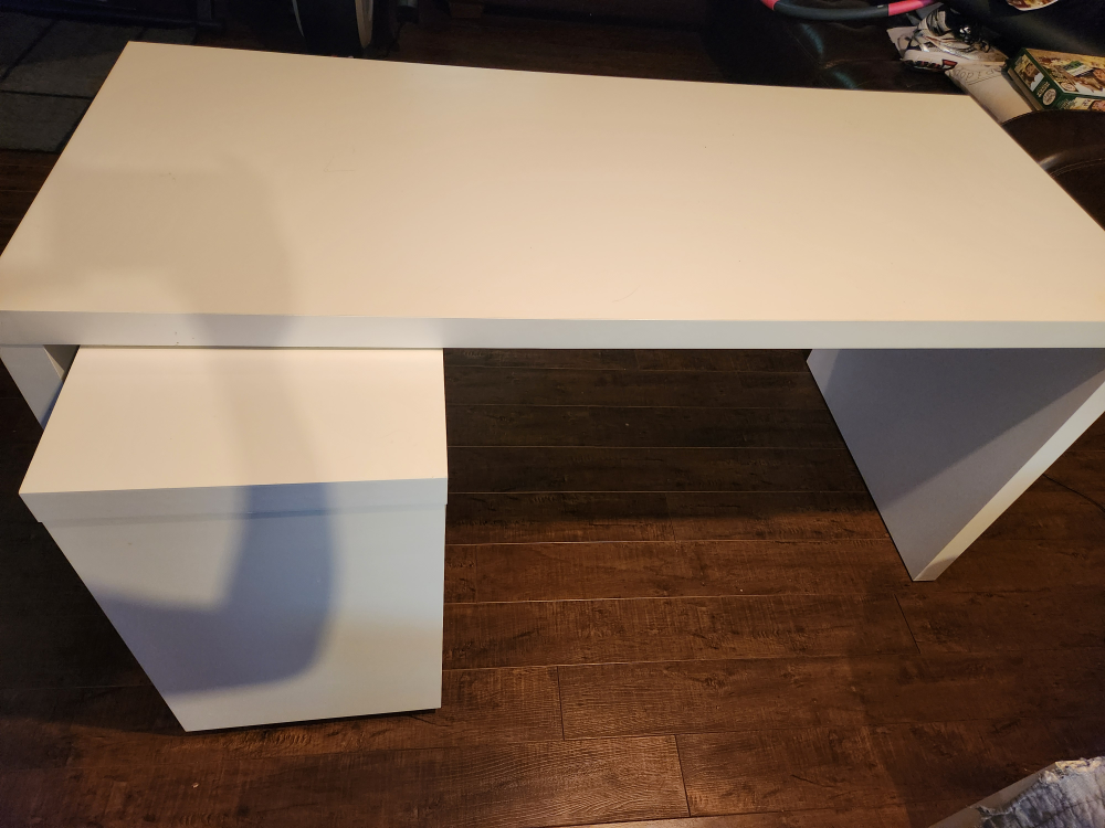 IKEA - MALM desk with pull-out panel