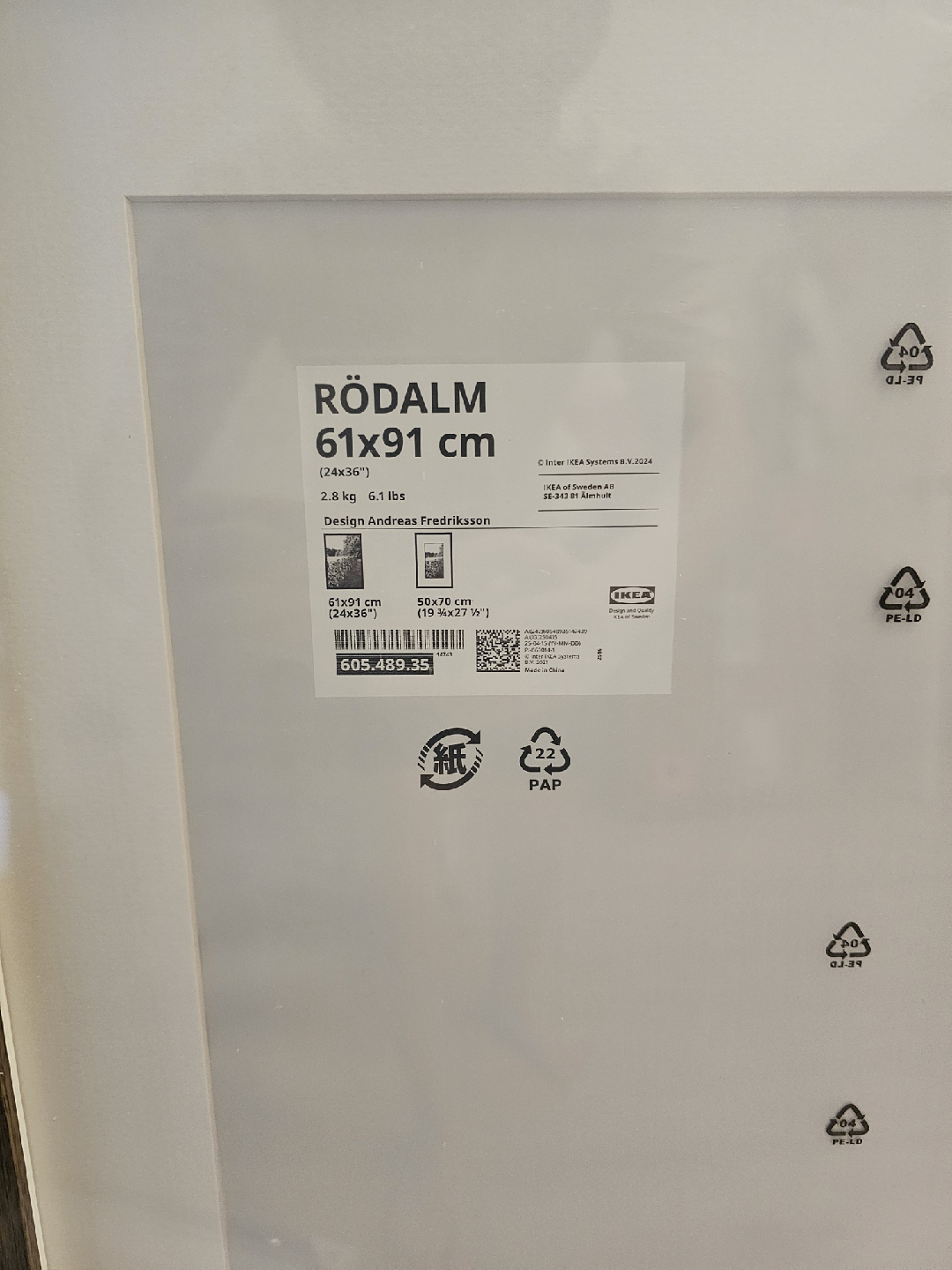 IKEA RÖDALM Frame 61x91 cm (24x36") - photo 2