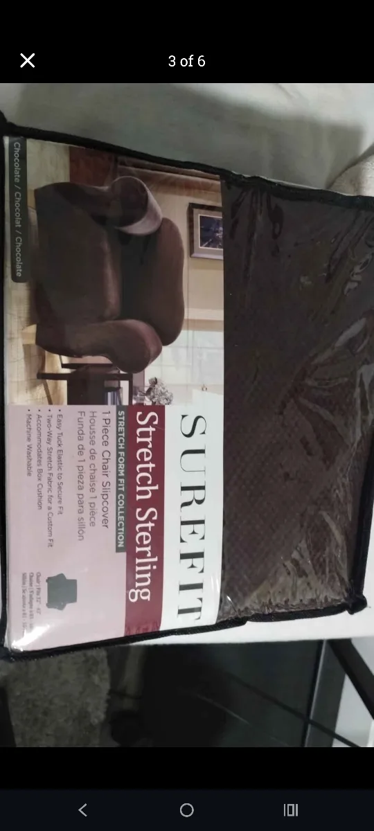 Surefit Stretch Sterling Chocolate Chair Slipcover thumbnail