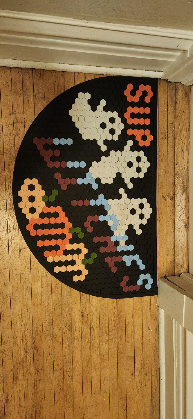 Customizable Doormat - Letterfolk Black Moon Tile Mat