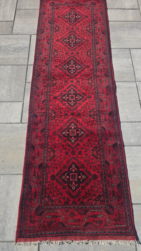 Red Patterned Hallway Runner Rug image indicator(4)