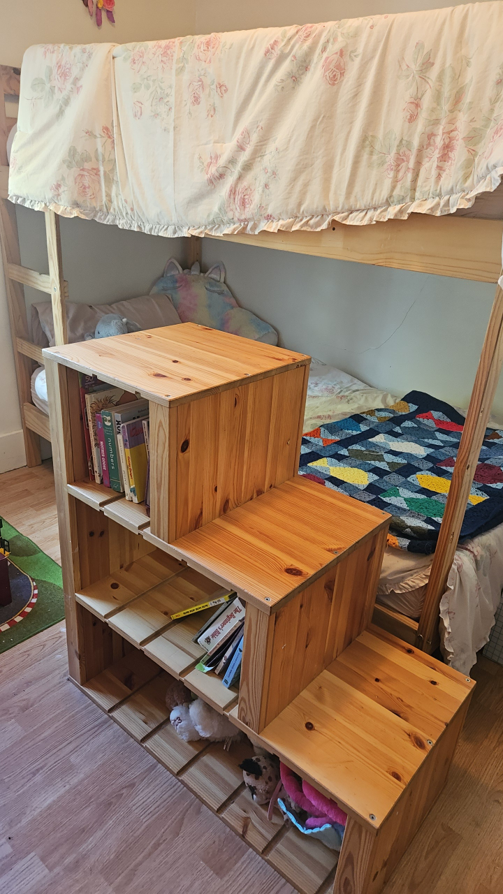 Wooden Bunk Bed with Stairs - photo 2