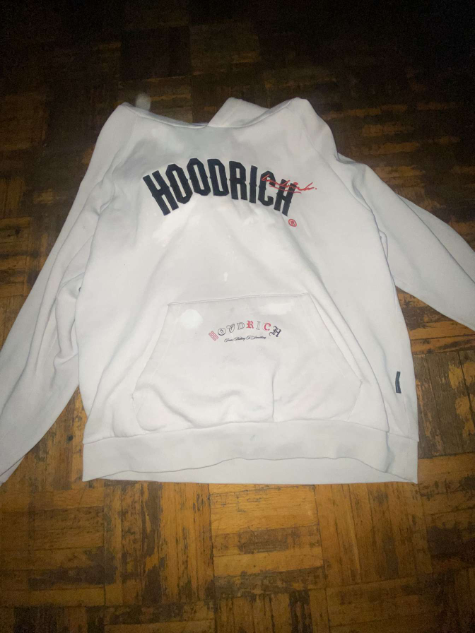 Hoodrich White Hoodie Size L