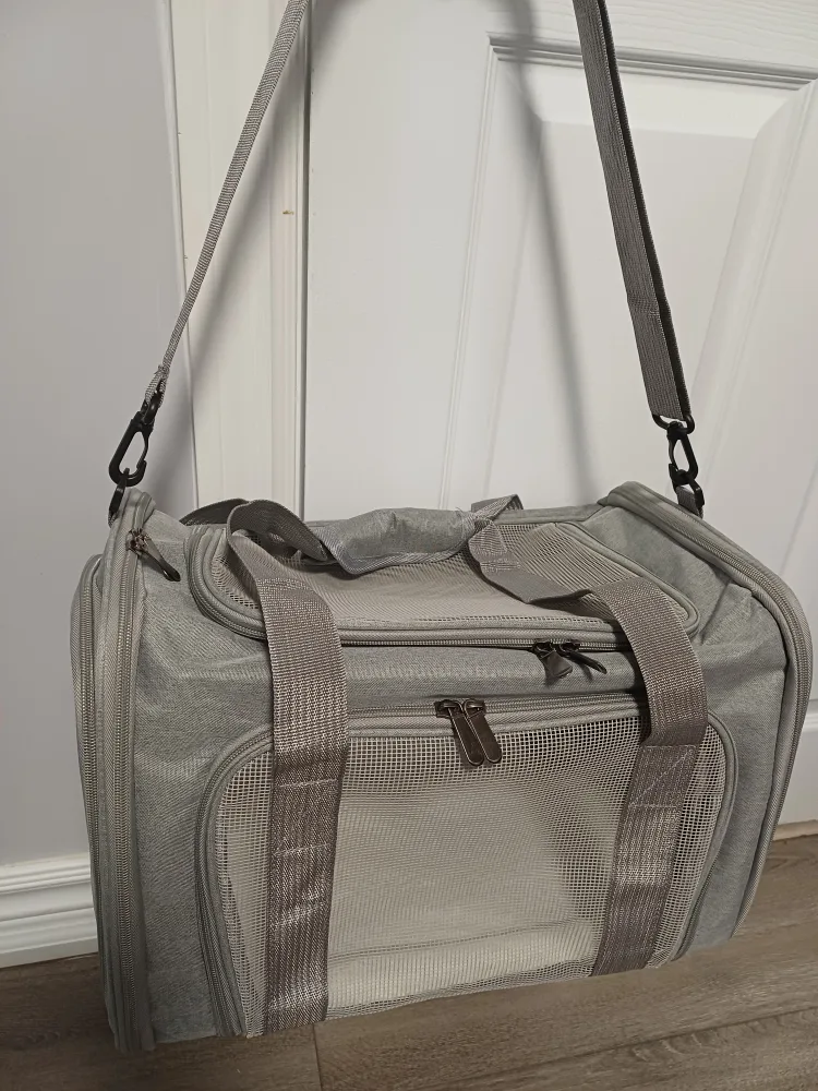Grey Pet Carrier - 17x11x11 inches image indicator(9)