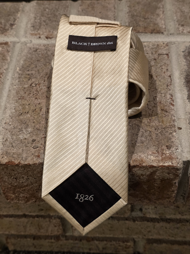 Black Brown 1826 Necktie - Gold - Like-New! - photo 2