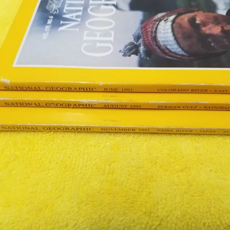 National Geographic Magazines - June, August, November 1991 thumbnail