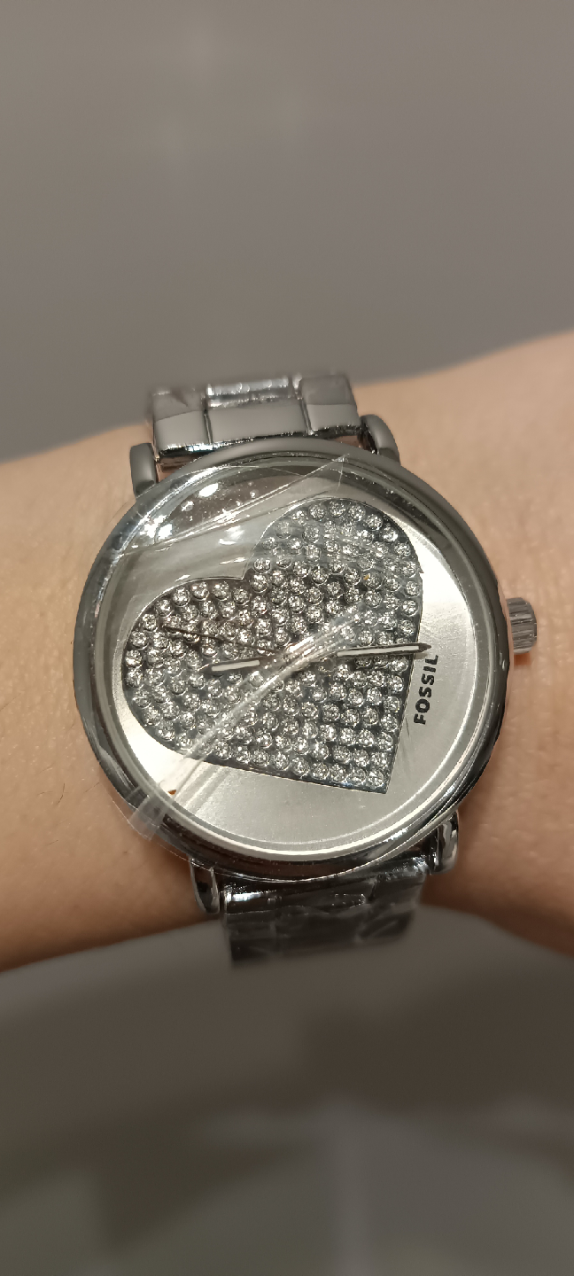 Fossil Women's Silver Heart Watch